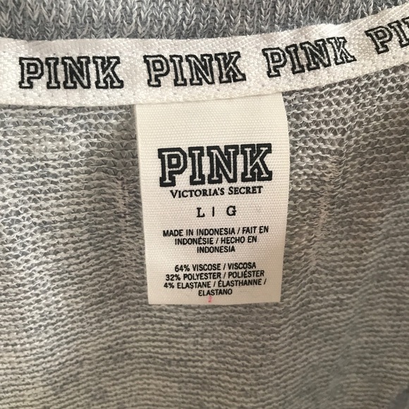 NEW Vs Pink lightweight sweater top sz L - Picture 6 of 6